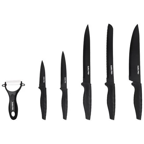 Küchenmesserset - 6-teilig - Antihaftbeschichtung - 5