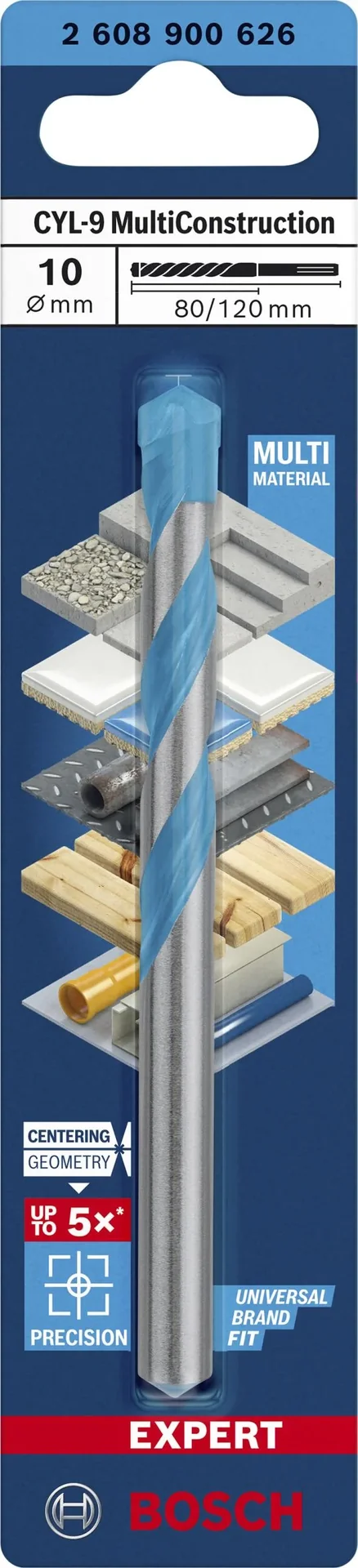 Multi Construction Bohrer, 10 x 80 x 120 mm, d9 mm - 1