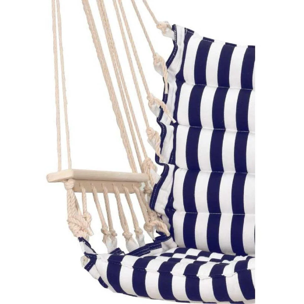 Pro Garden Hängesessel - Hängematte - Schaukelstuhl - für 1 Person - Outdoor - Marineblau/Weiß - 50x45x100cm - 0