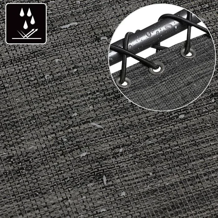 Luxusliege anthrazit 165x65x113cm - 0