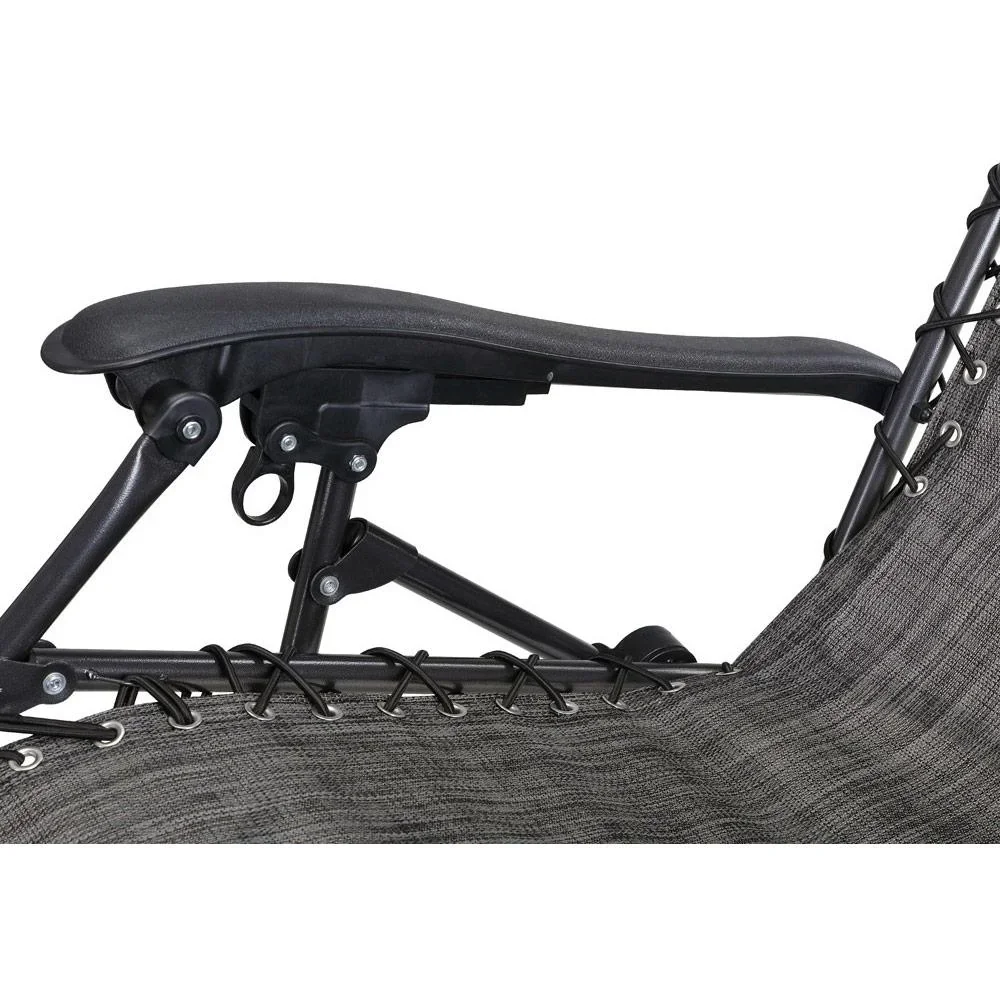 Luxusliege anthrazit 165x65x113cm - 2