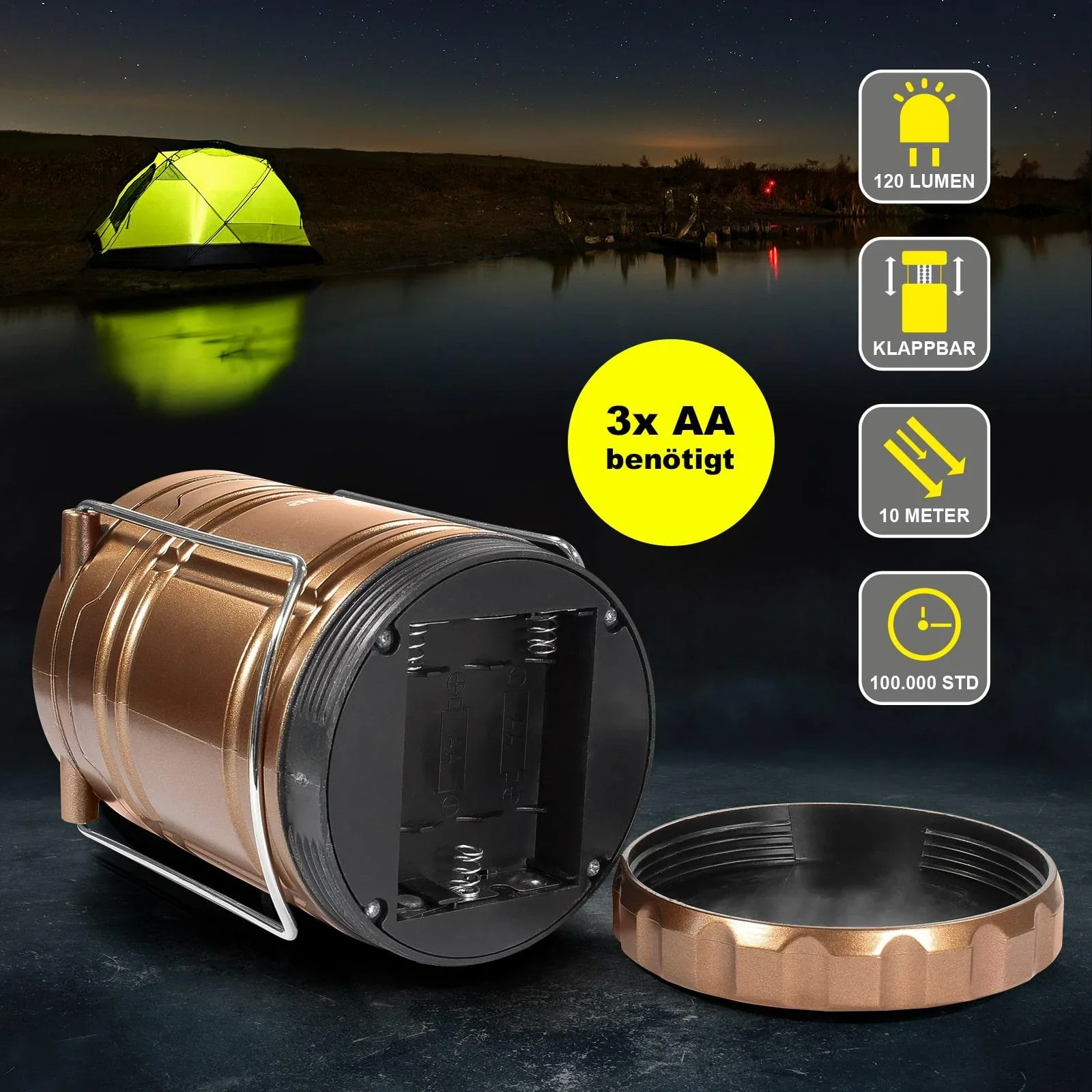 LED Campinglaterne Traveler, zusammenschiebbar - 4