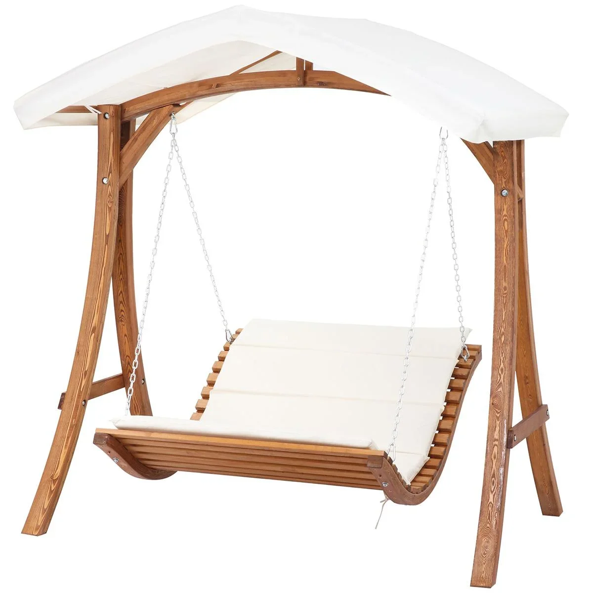 Hollywood-Schaukelliege für 2 mit Sonnendach 189,5 x 162 x 216 cm - 3