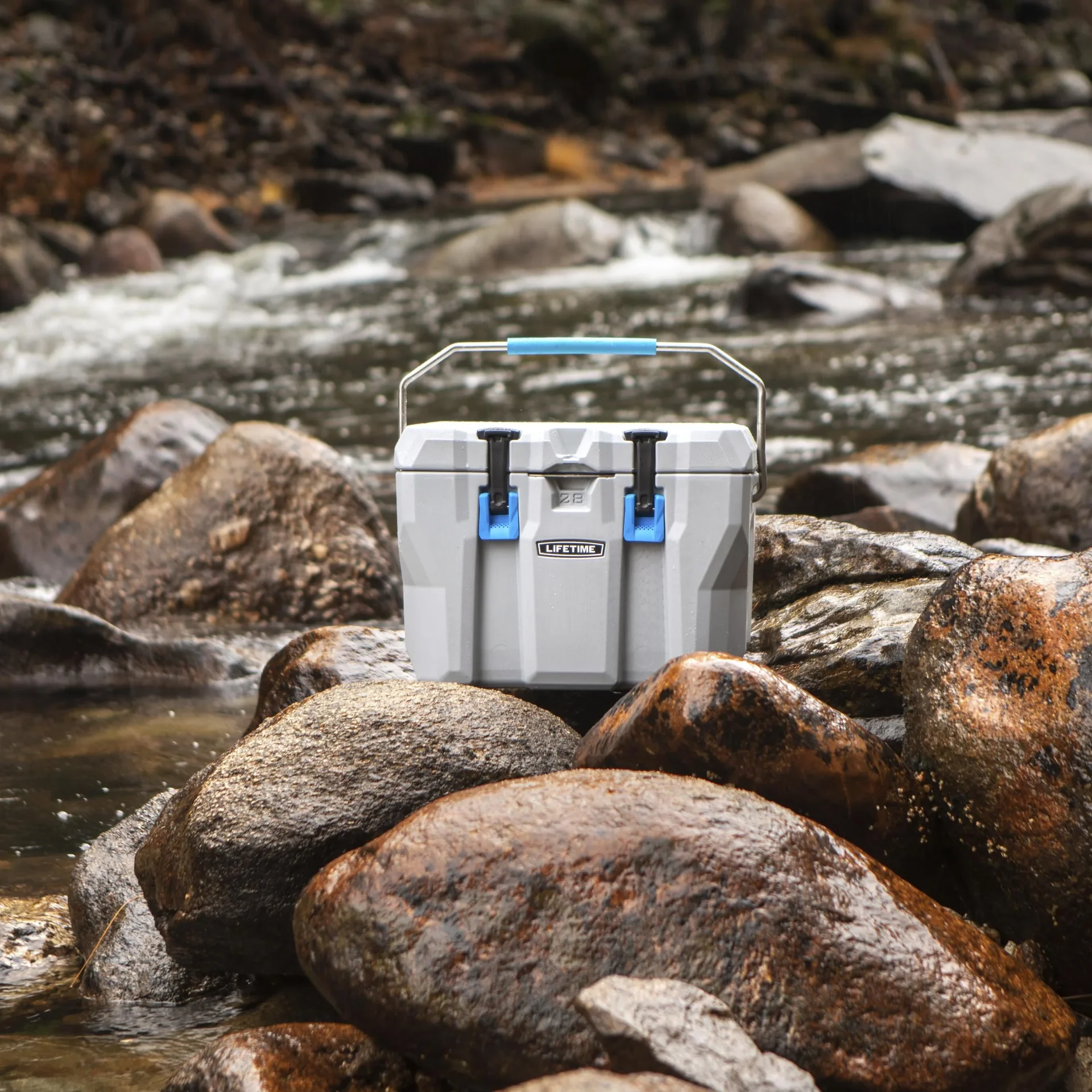 Kunststoff Kühlbox grau, 26,5 Liter Volumen - 5