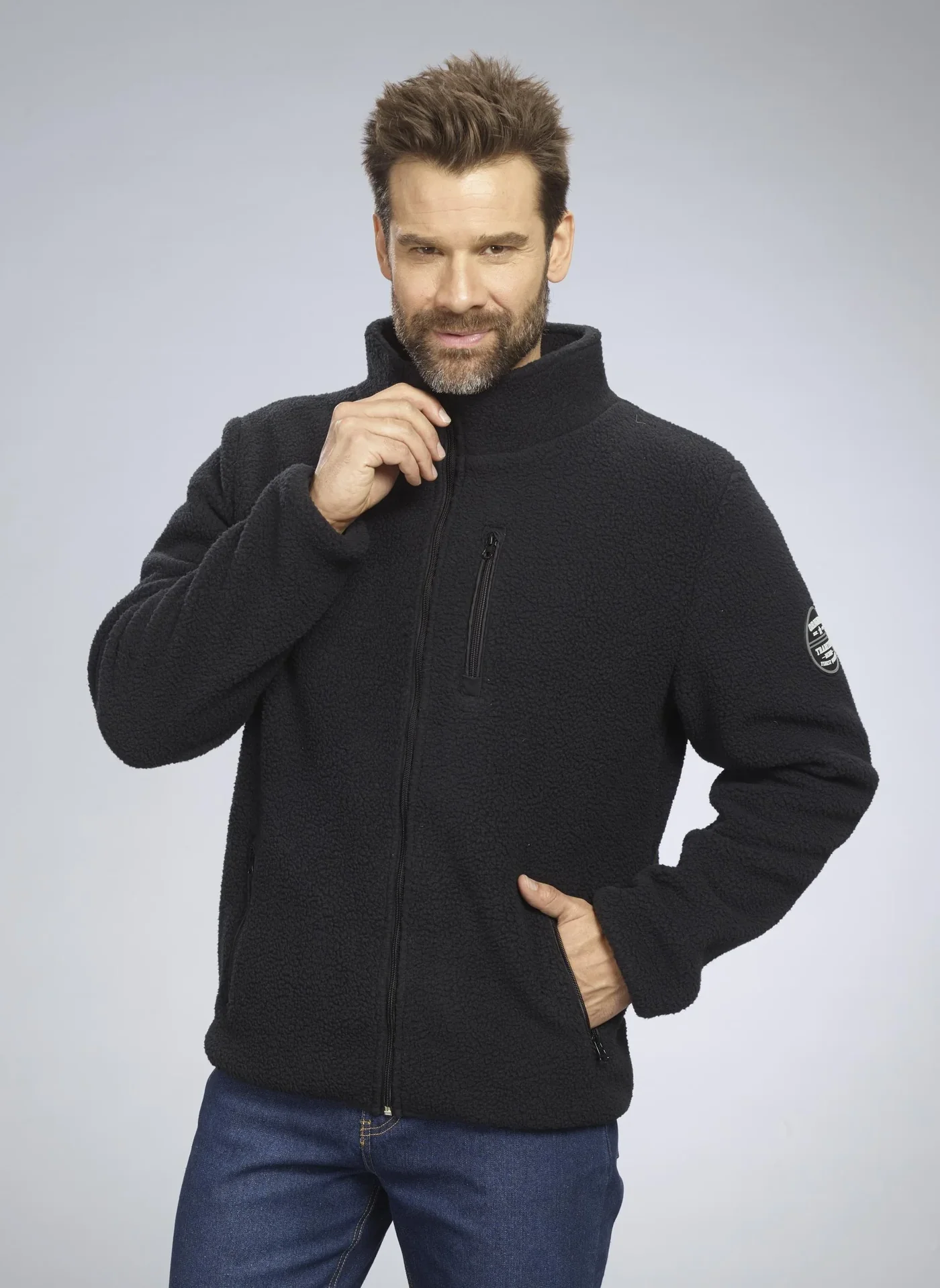 Berber Fleecejacke, Farbe schwarz, Gr.M - 0