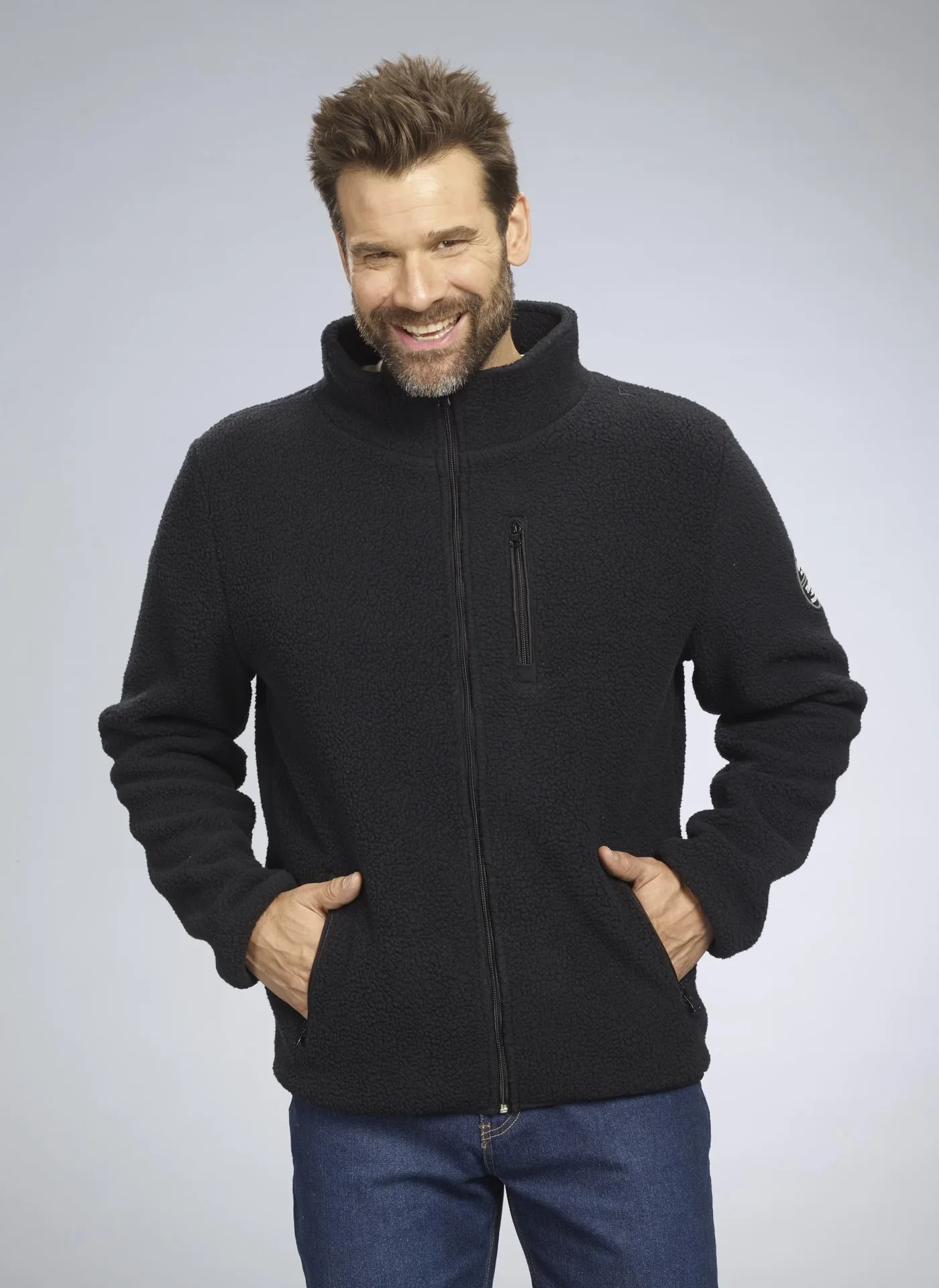 Berber Fleecejacke, Farbe schwarz, Gr.M - 2