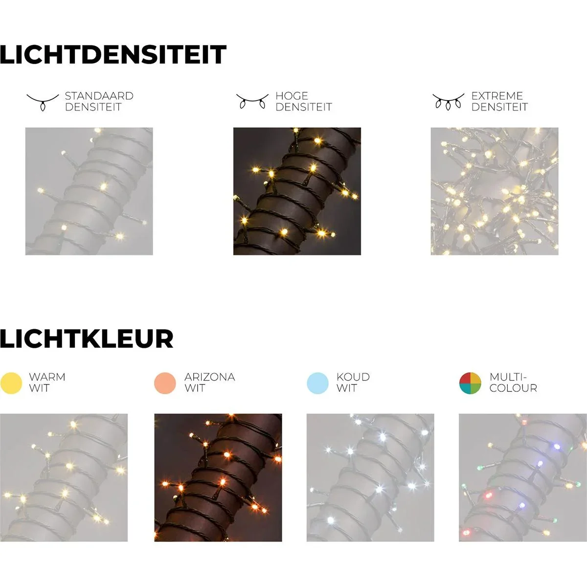 Vellight Weihnachtsbeleuchtung - 40m - 600 LEDs - Arizona Weiß - Innen & Außen - 0