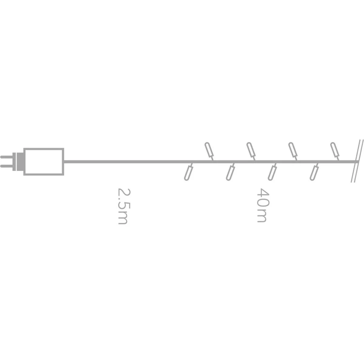 Vellight Weihnachtsbeleuchtung - 40m - 600 LEDs - Arizona Weiß - Innen & Außen - 1