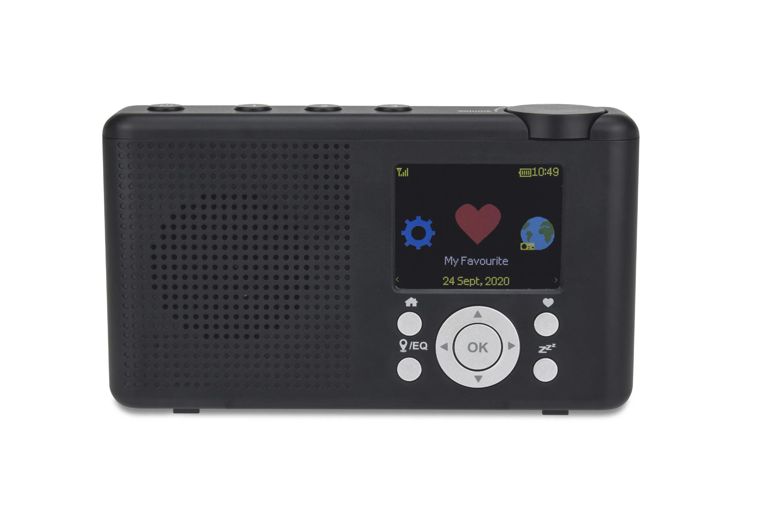 Tragbares Internet-Radio mit wieder aufladbaren Akku und Kopfhörer Buchse, Anthrazit - 0