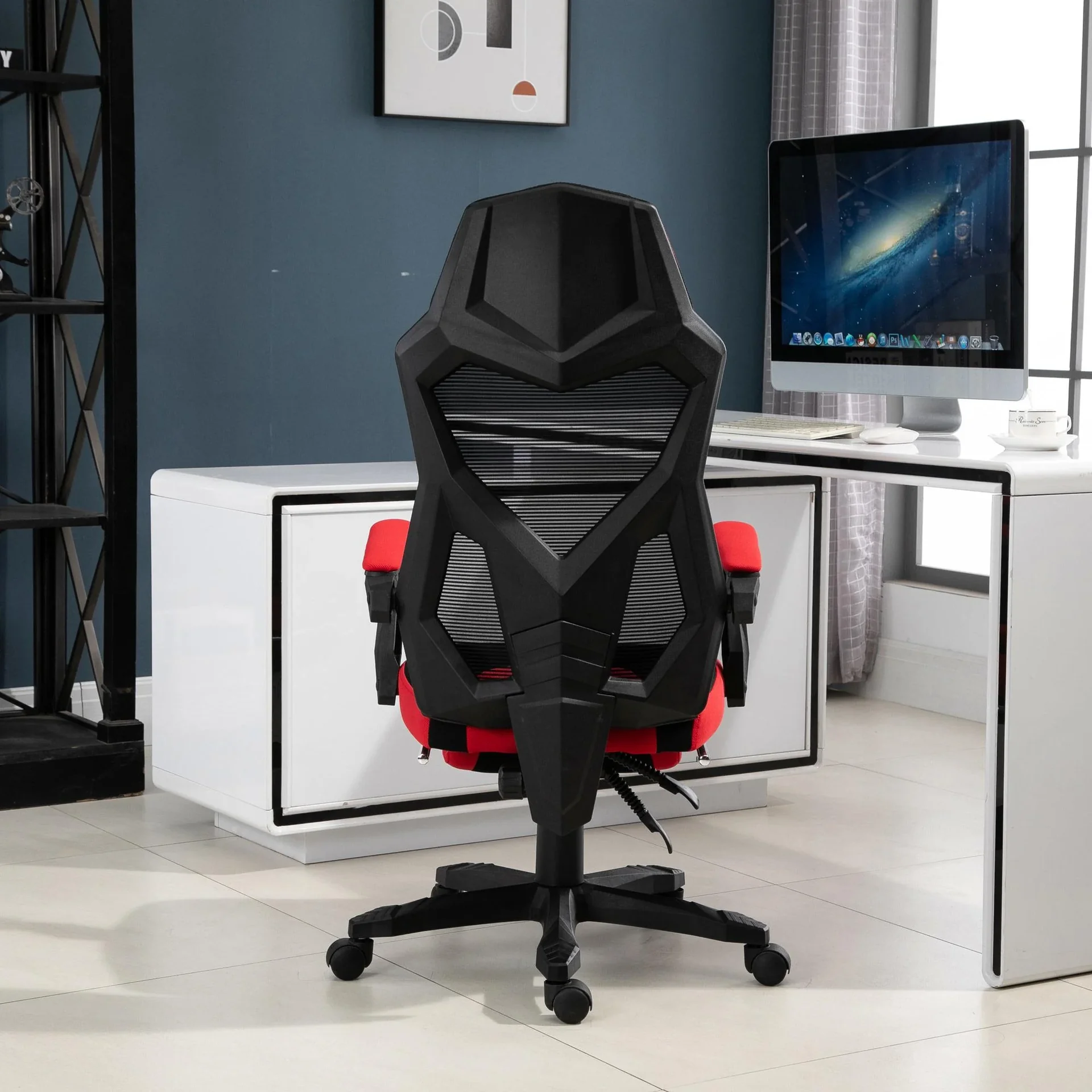 Gamingstuhl mit Fußstütze - 0