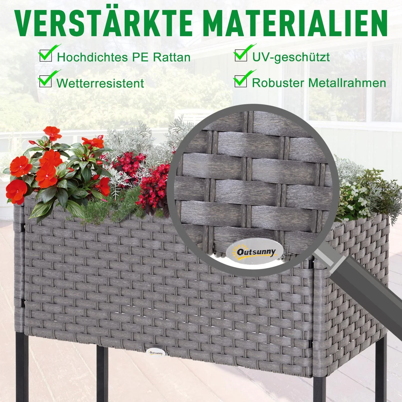Hochbeet mit Ablage - 2