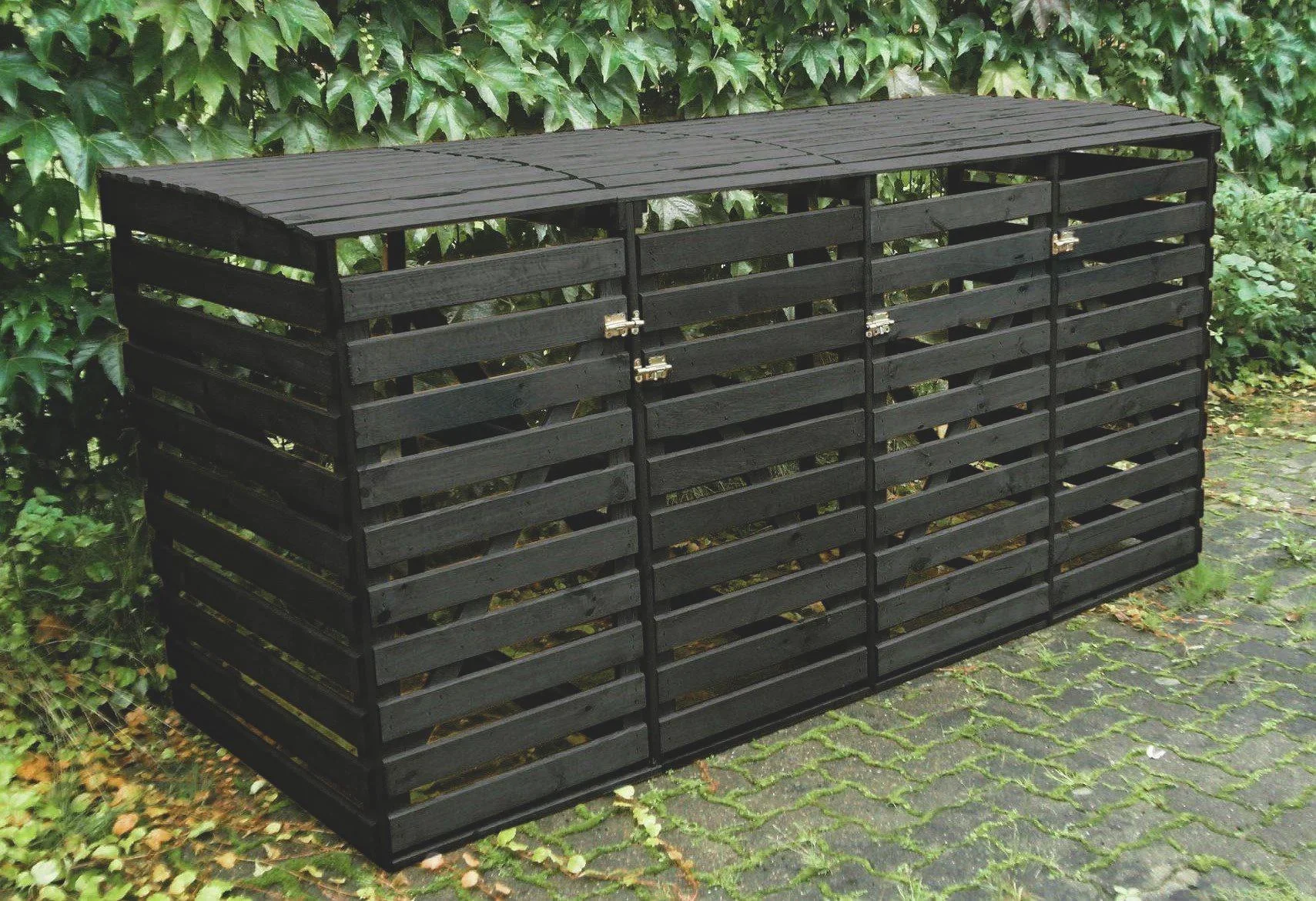 Mülltonnenbox Vario 4 für 4 Tonnen, anthrazit - 0