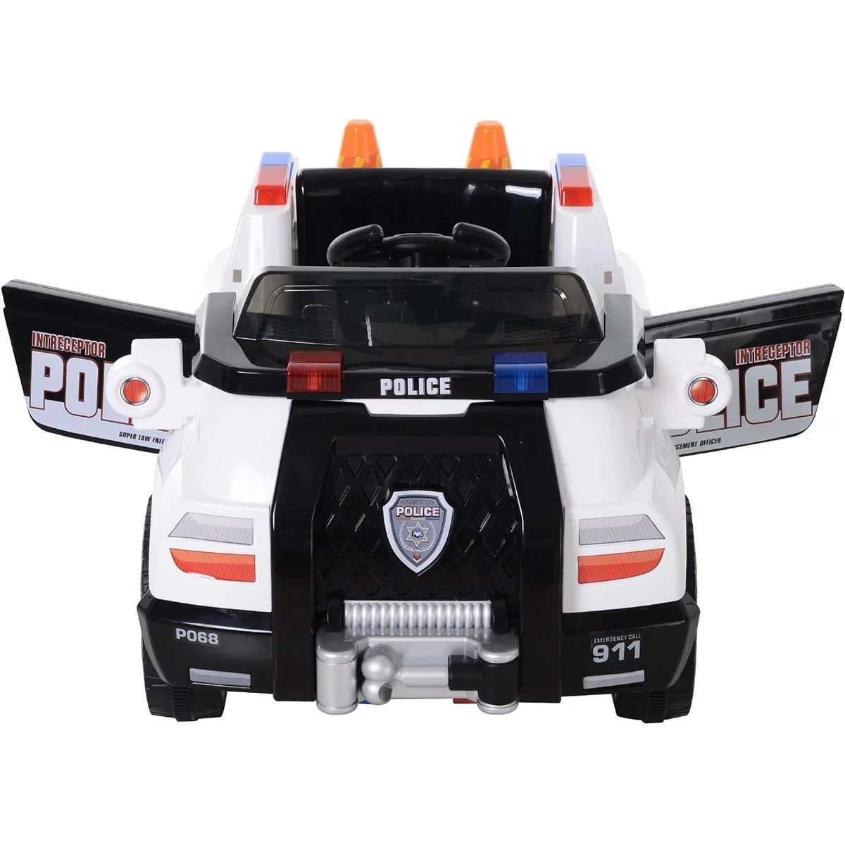 Kinder Polizeiauto mit Fernbedienung weiß - 1