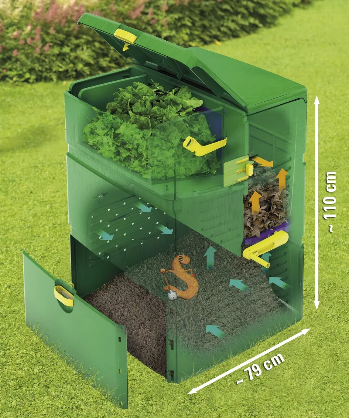 Komposter "Aeroplus 6000", Grün - 3
