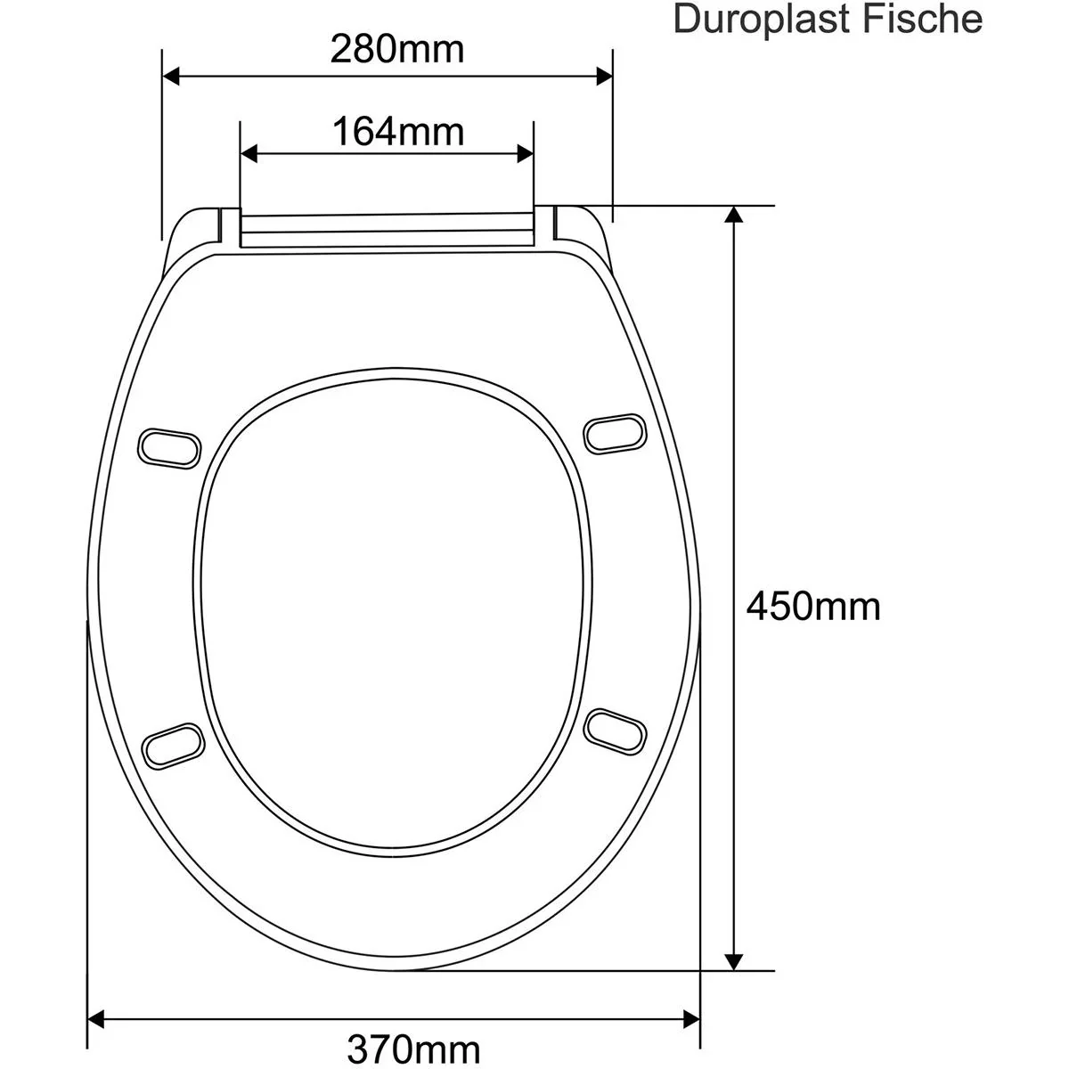 Duroplast-Toilettensitz fischt - 3