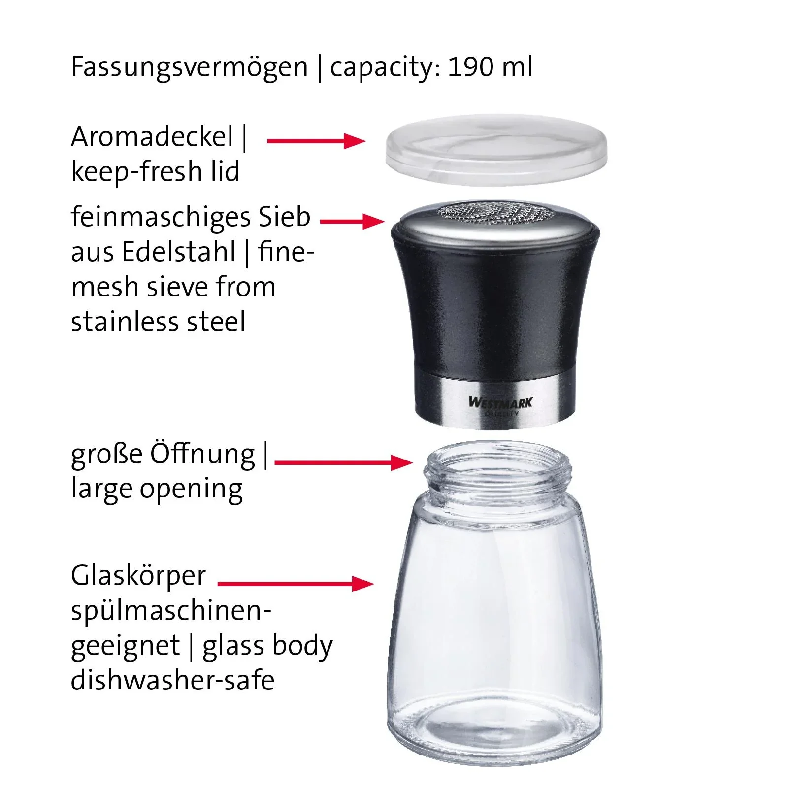 Puderzuckerstreuer "Blacky" - 1