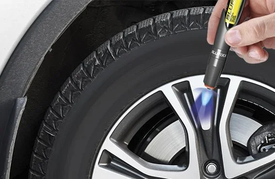 Felgen-Reparaturstift 5 g - inklusive blauem LED-Licht - silber - 3