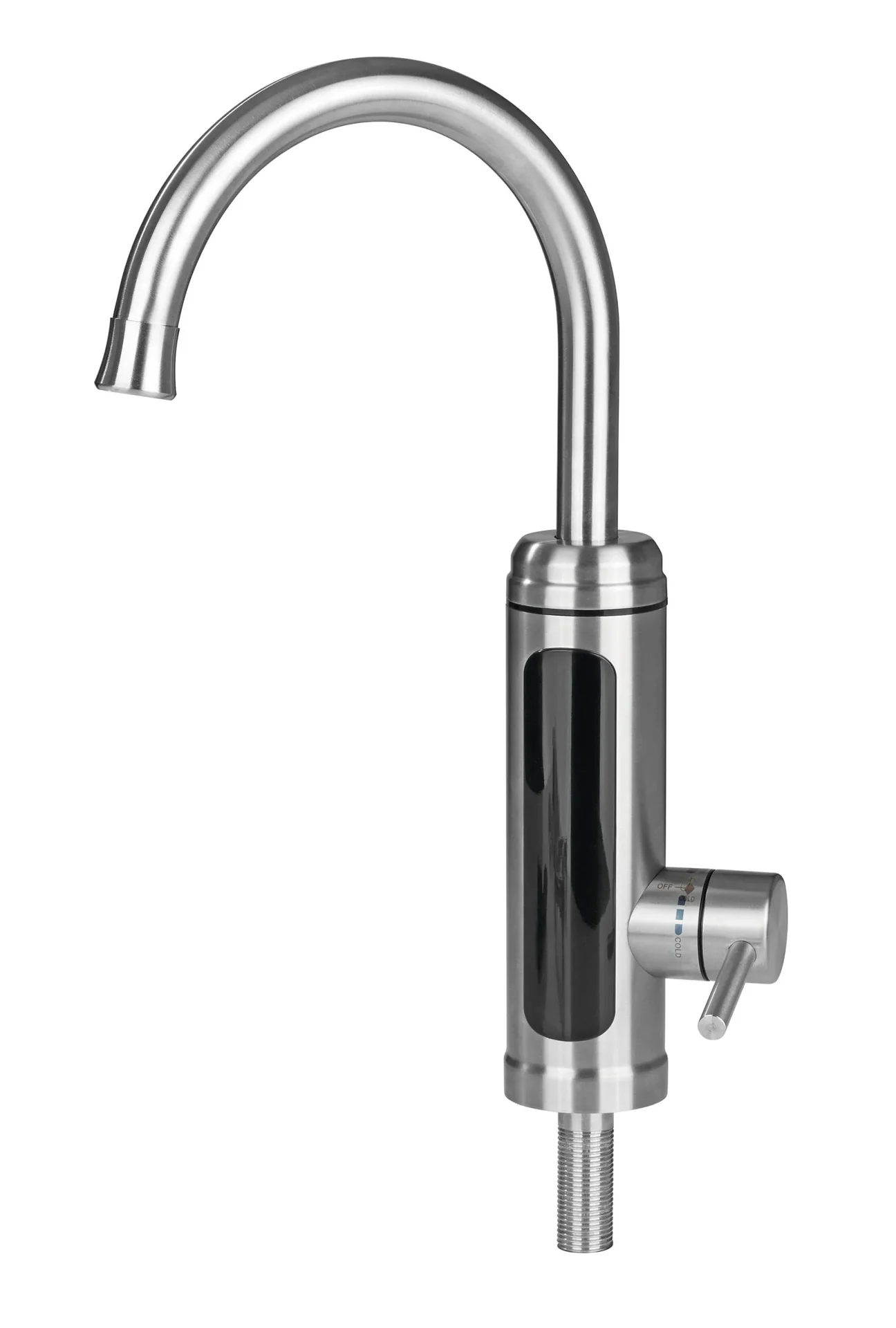 Warm- & Kaltwasserarmatur, elektrisch, Edelstahl, 3600 Watt - 3