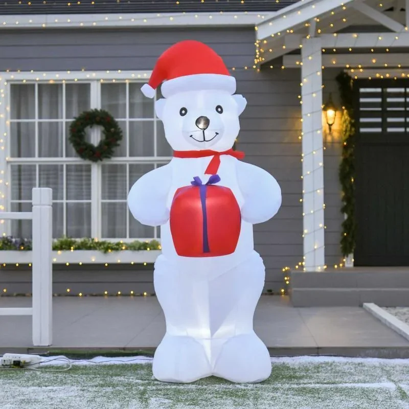 Aufblasbarer Weihnachts-Eisbär 1,8 m Decorationen - 3