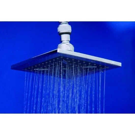 Brausegarnitur - quadratisch - Regenbrause - separate Handbrause - Schiebegriff - 3