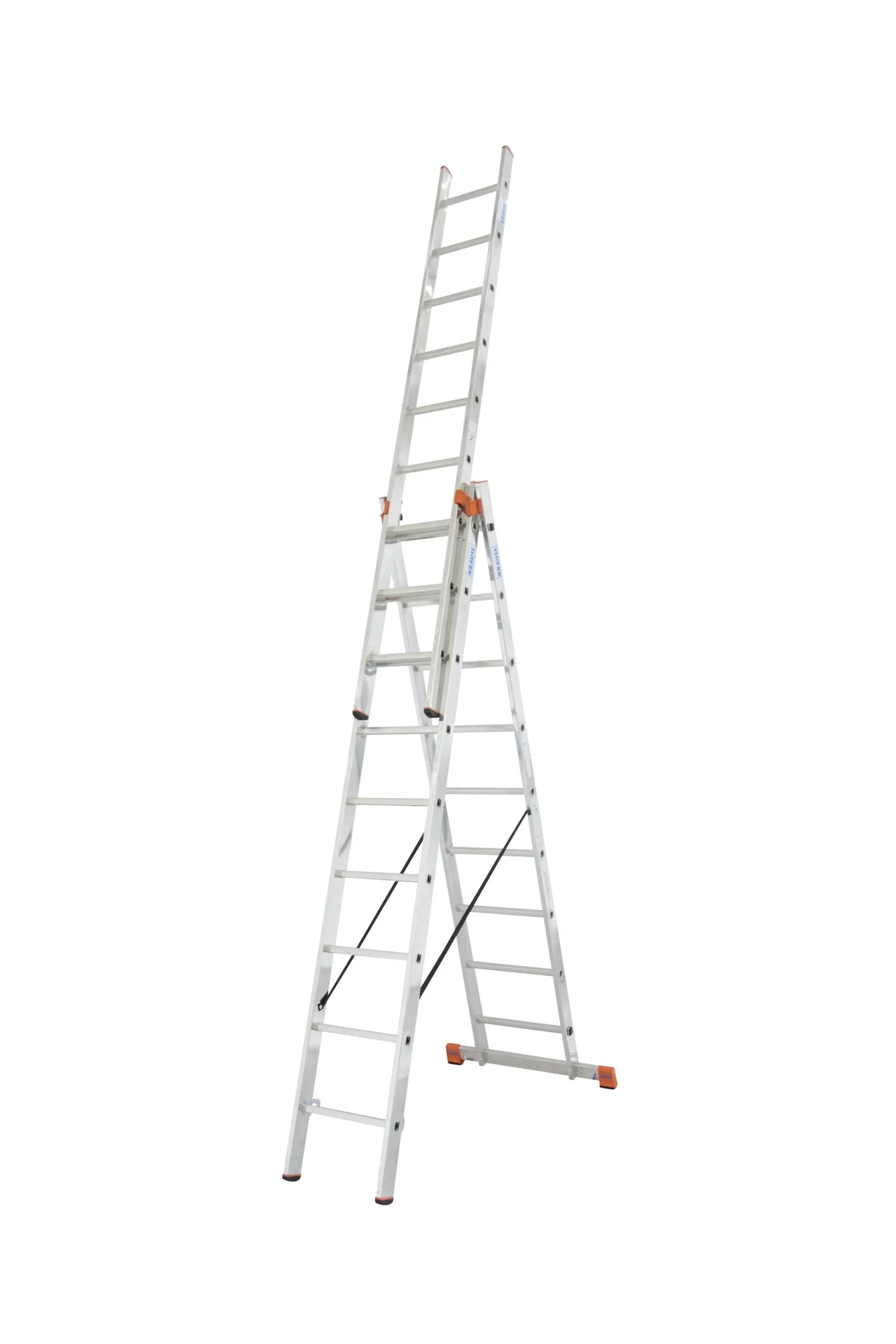 Tribilo Sprossen-Vielzweckleiter 3-teilig, 3 x 9 Sprossen - 8