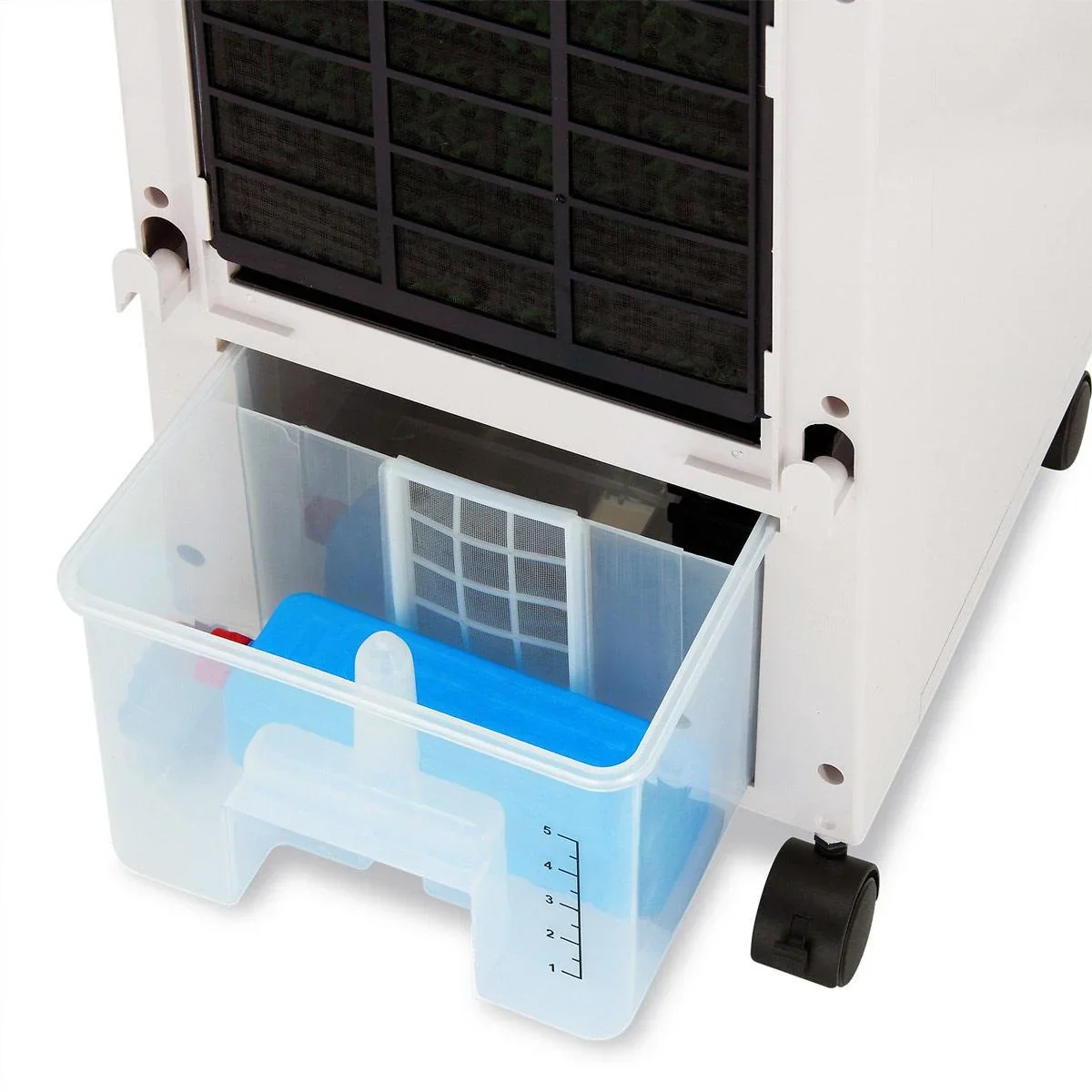 Mobiles Klimagerät weiß/schwarz 5L inkl. Zeitschaltuhr 2 Kühlelemente - 0