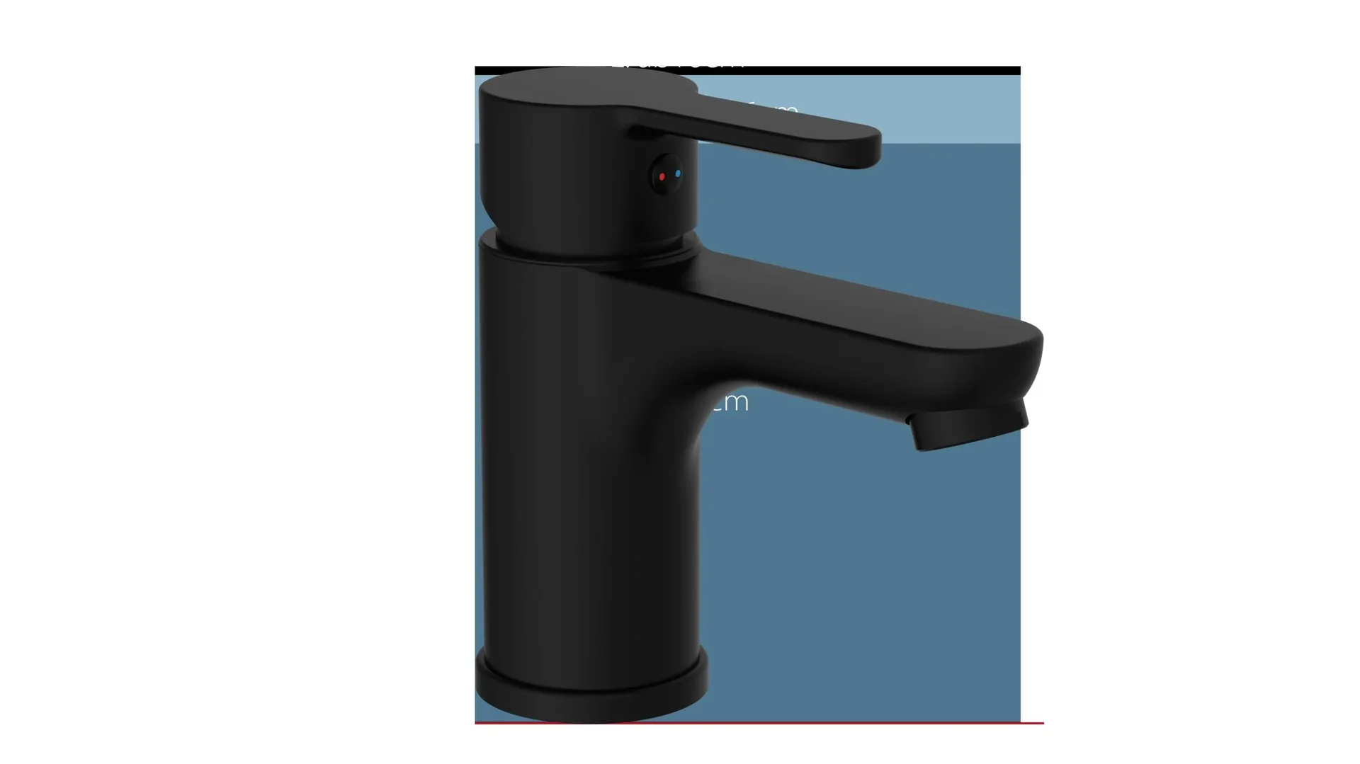 Waschtischarmatur, Schwarz matt - 0
