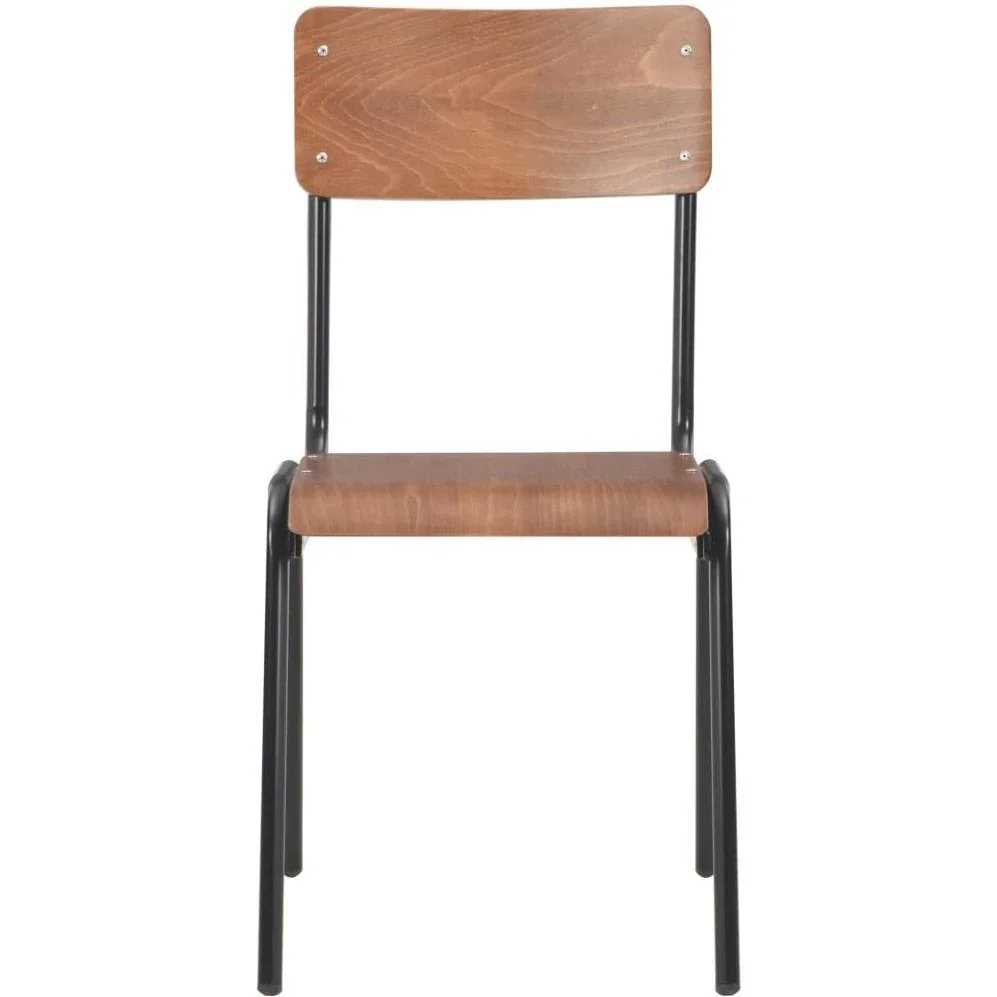 Esstischstühle 2tlg. massiv Sperrholz Stahl braun - 4