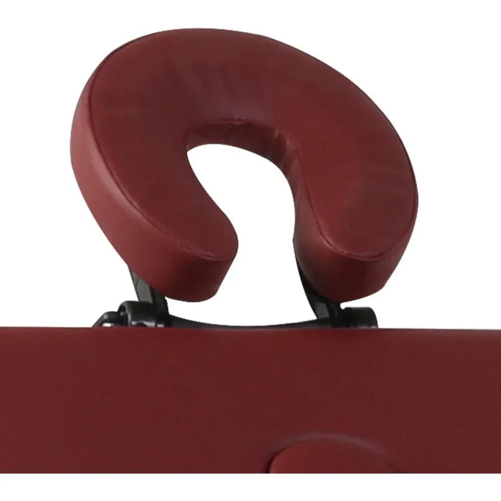 Klappbare Massageliege 2 Zonen mit Holzrahmen (rot) - 6