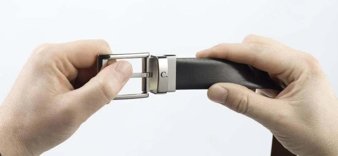 Wendegürtel 125 cm, schwarz-braun - 1