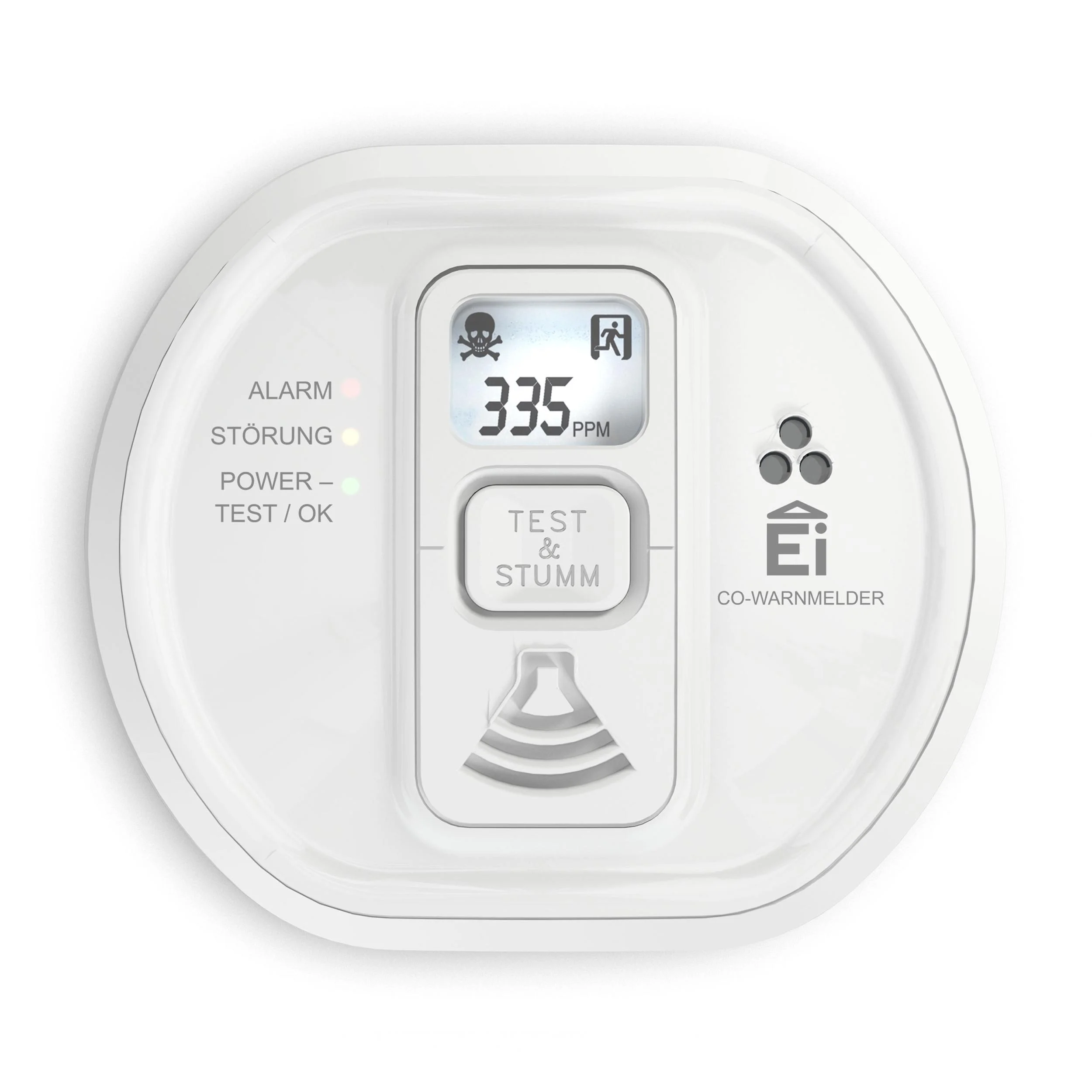 Kohlenmonoxid (CO) Warnmelder Ei208D mit LCD-Display - 2