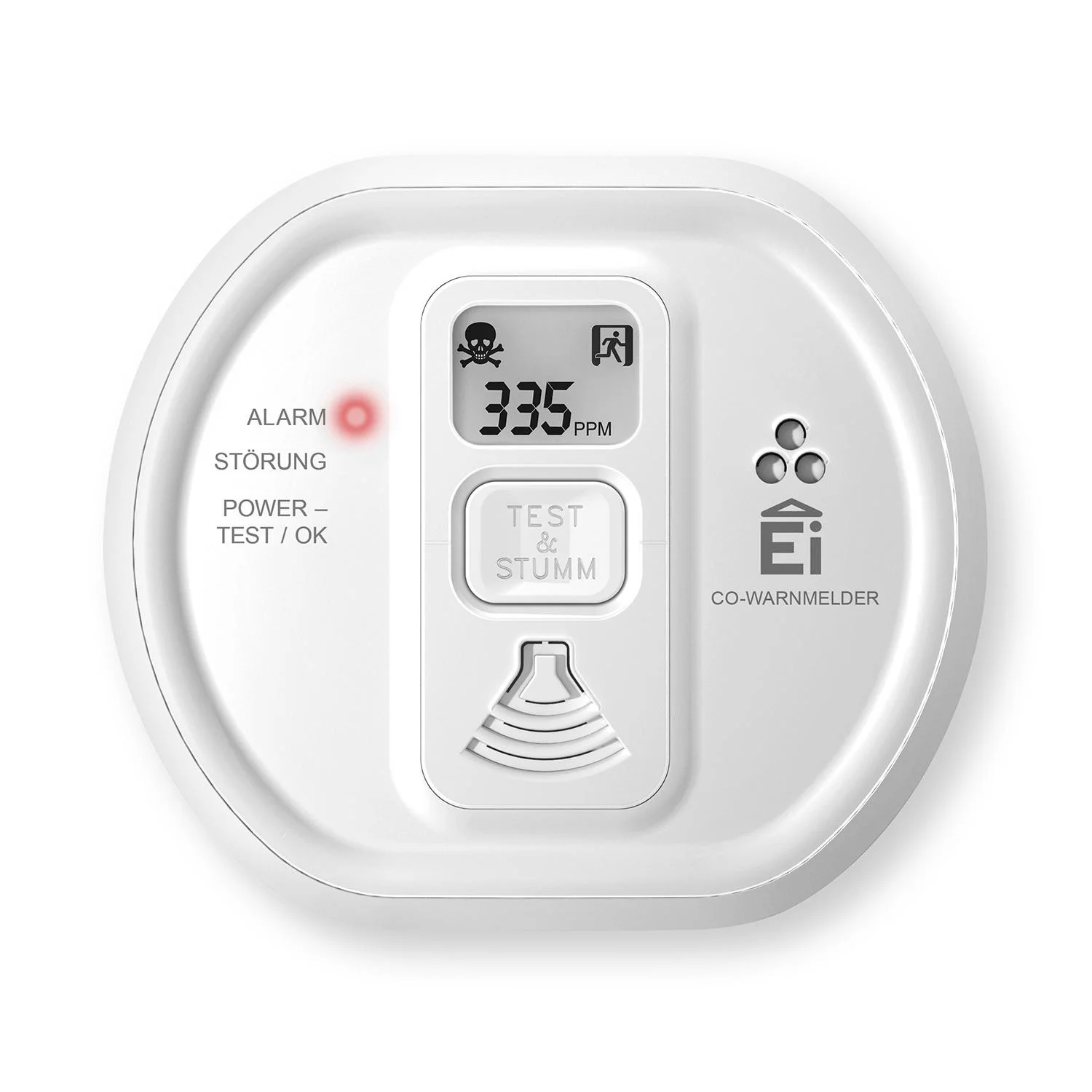 Kohlenmonoxid (CO) Warnmelder Ei208D mit LCD-Display - 4