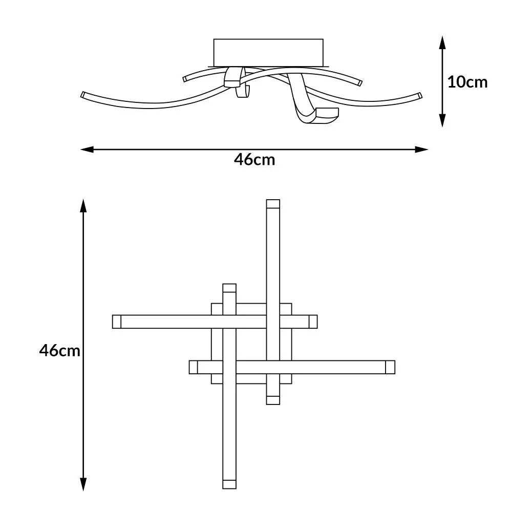 LED-Deckenleuchte - Beleuchtung, 4 Arme - 0