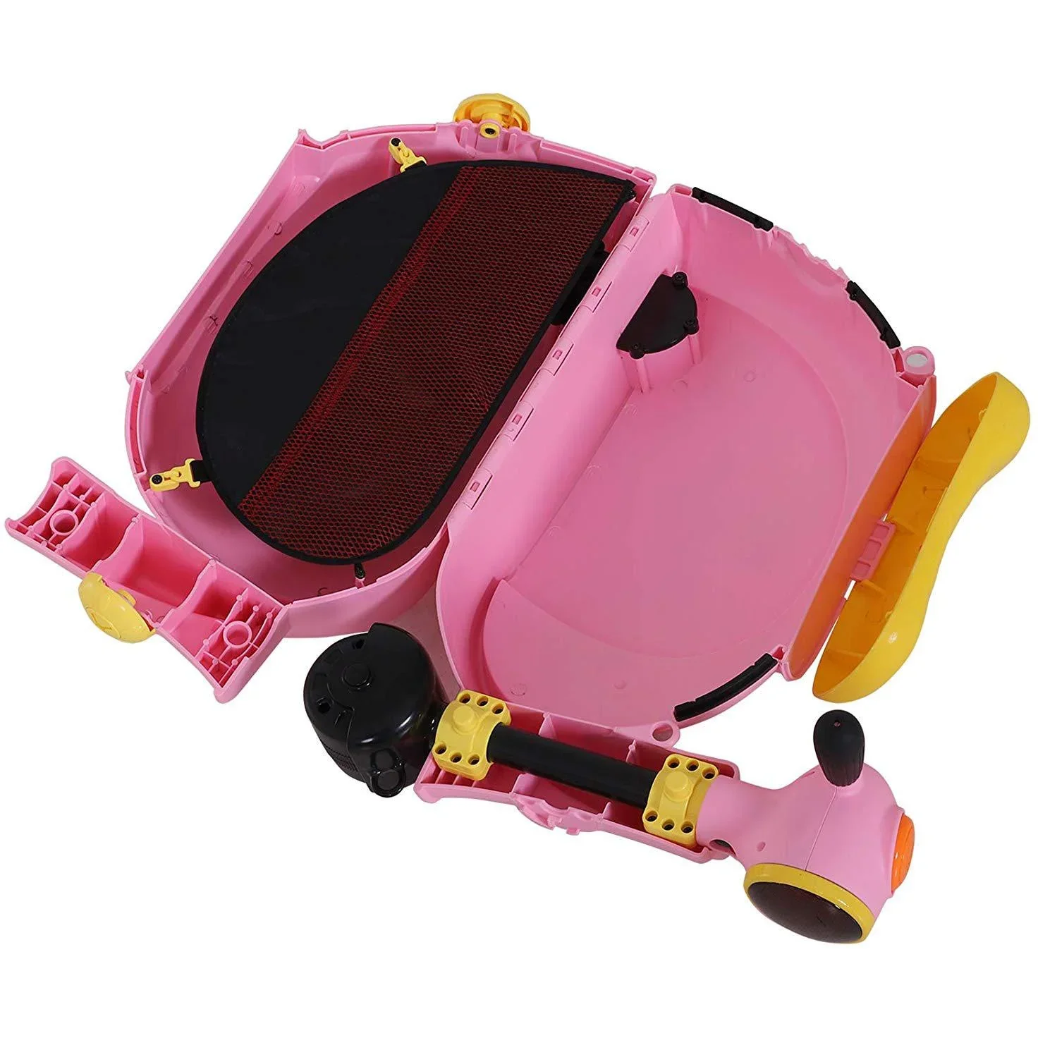 Kinderkoffer Motorrad Kindergepäck mit Gurt Vier-in-One-Koffer sitzen PP Rosa 52 x 23 x 39 cm - 4