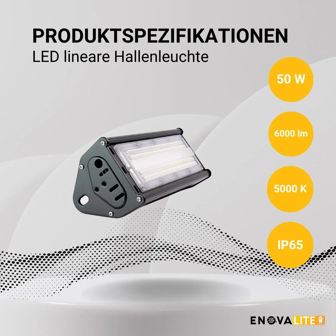 LED-HighBay in linearer Form bietet 50 W, 6000 lm, 5000 K (neutralweiß), IP65 & ENEC-Zertifizierung - 10