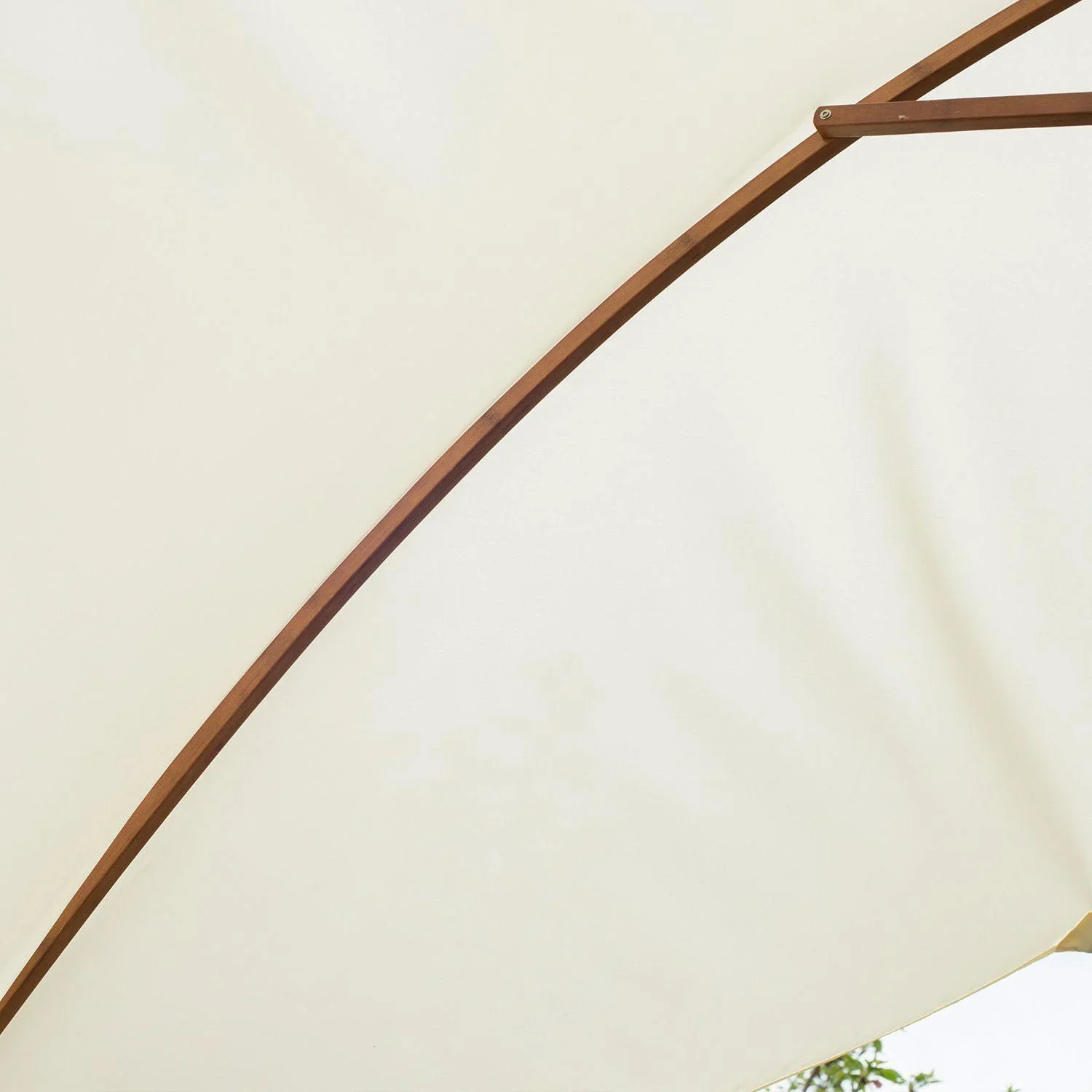 Holz Sonnenschirm Gartenschirm Balkonschirm Doppeldach 2 7m - 4