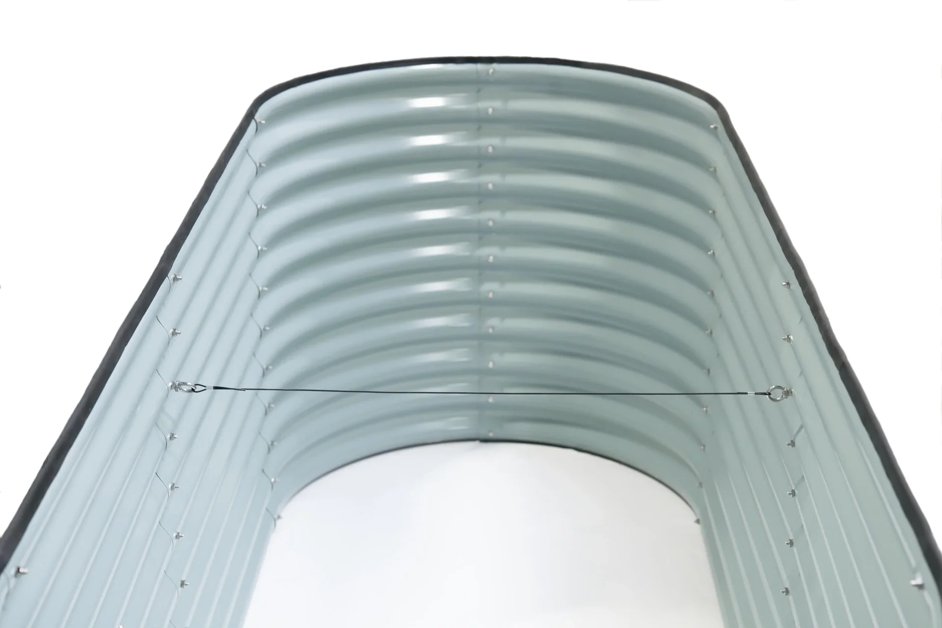 Metall Hochbeet Oval anthr. 240 x 80 x 82 cm - 7