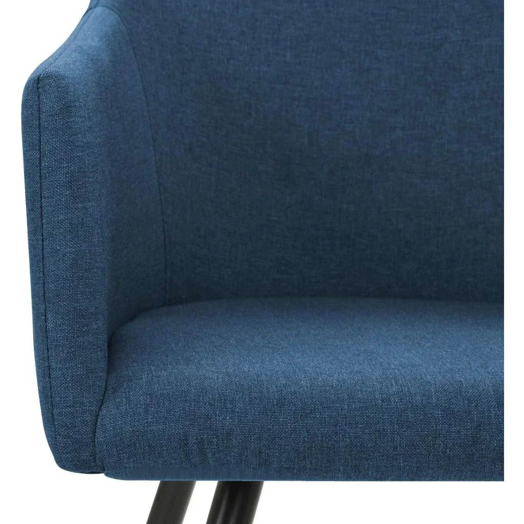 Esszimmerstühle 2 Stück Stoff blau - 2