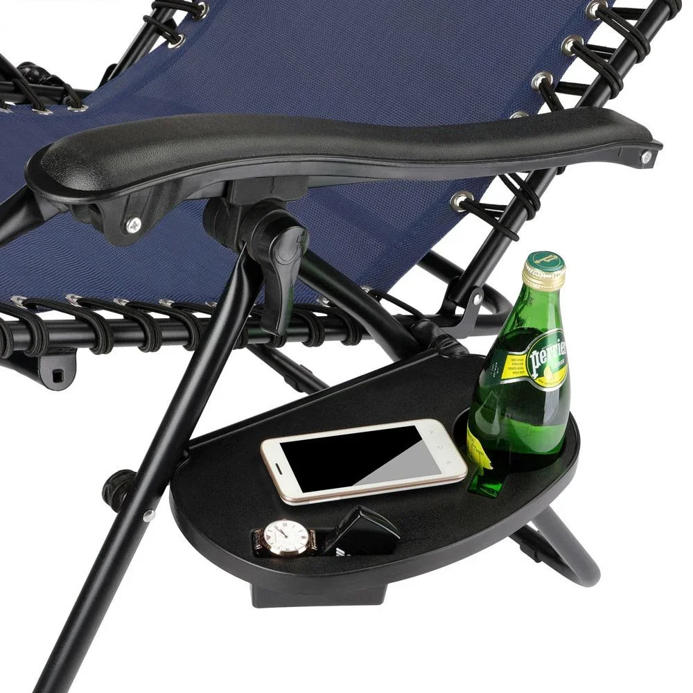 Zusammenklappbarer Gartenstuhl mit Rückenlehne und Becherhalter - 165cm - max 120 kg - 1