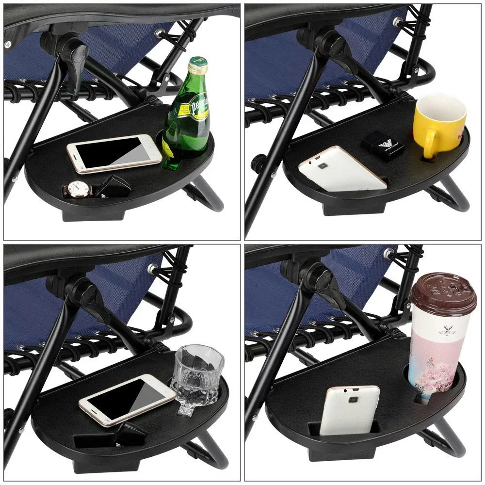 Zusammenklappbarer Gartenstuhl mit Rückenlehne und Becherhalter - 165cm - max 120 kg - 4