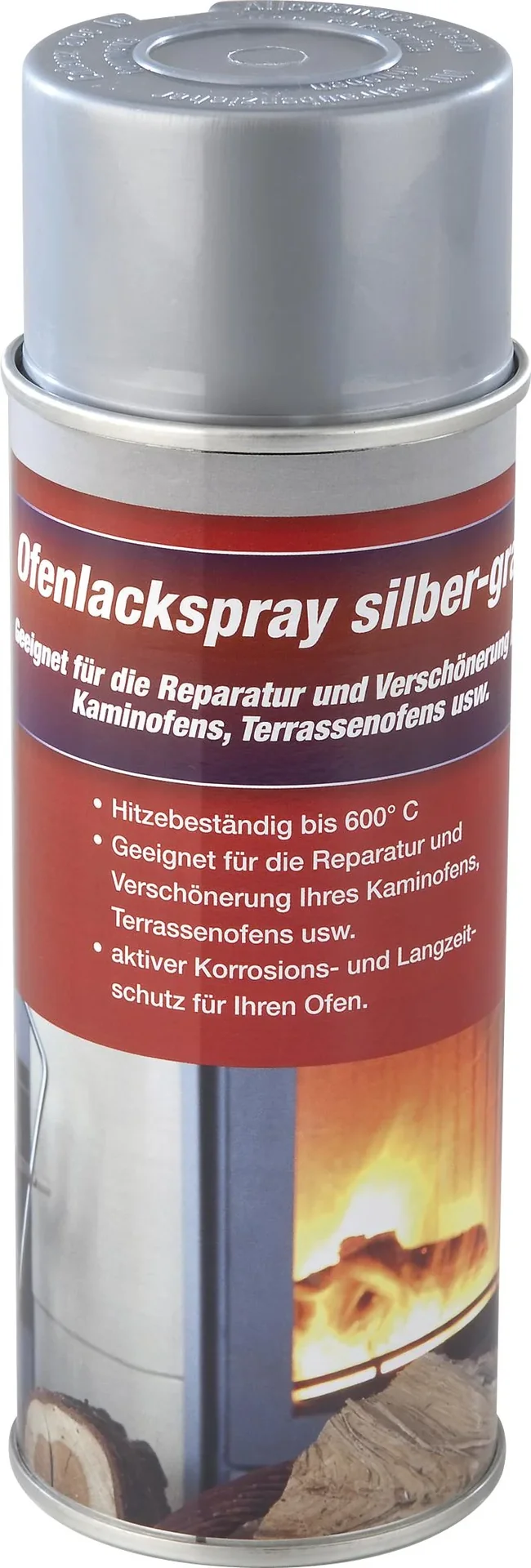Ofenlack silbergrau, 400 ml Spraydose, Hochtemperaturspray bis 600°C - 2