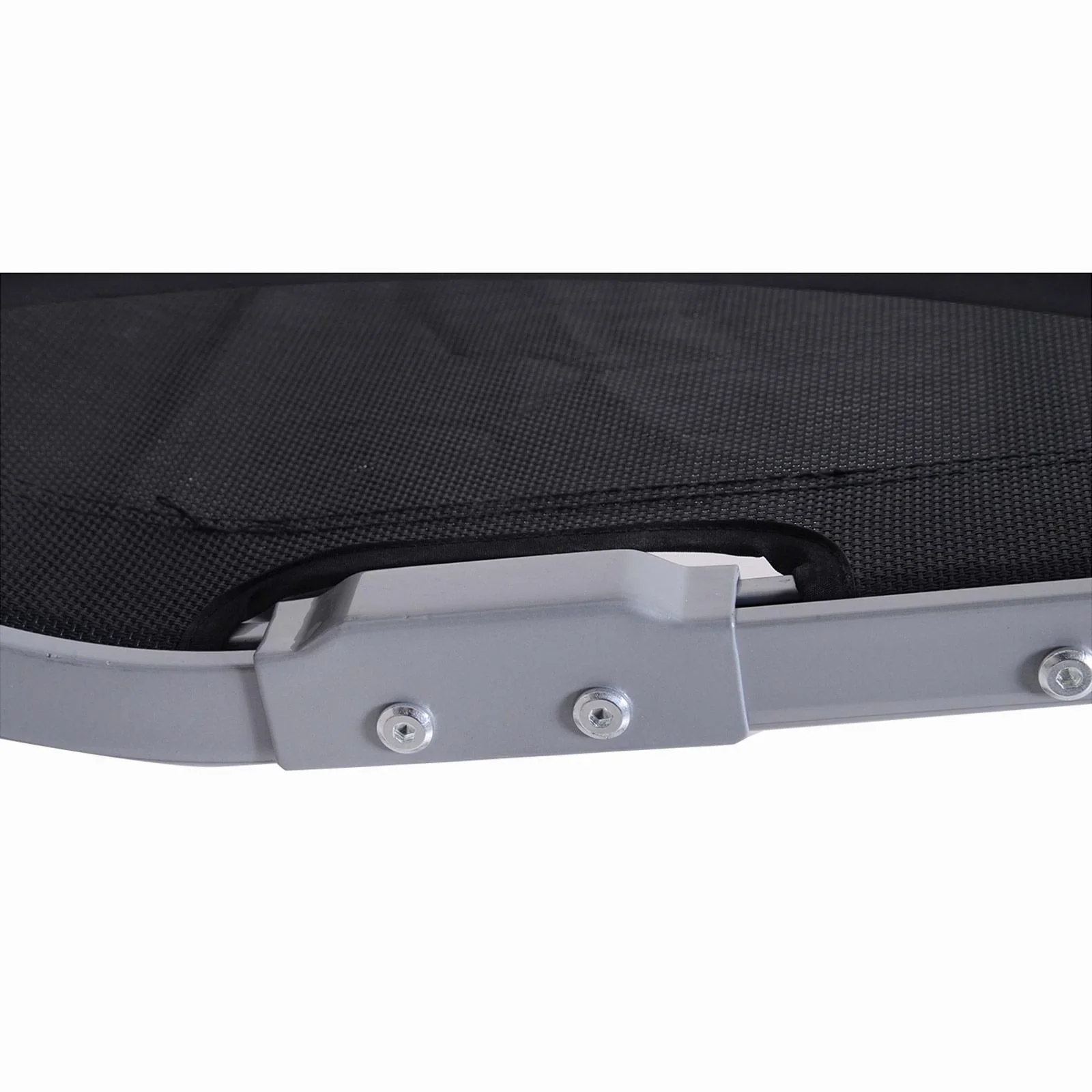 Schaukelstuhl Schaukelliege Gartenliege Schwungliege mit Kopfkissen wetterfest Aluminium Grau bis 120 kg 120 x 61 x 88 c - 3