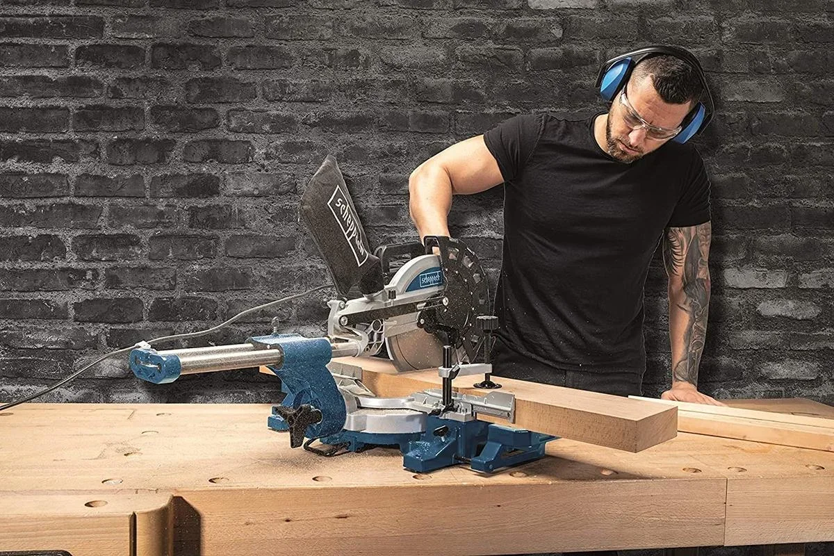 HM254 Doppelgehrungssäge - 2000W | 255mm | Laser, LED und Drehtisch | 2 Blätter - 1