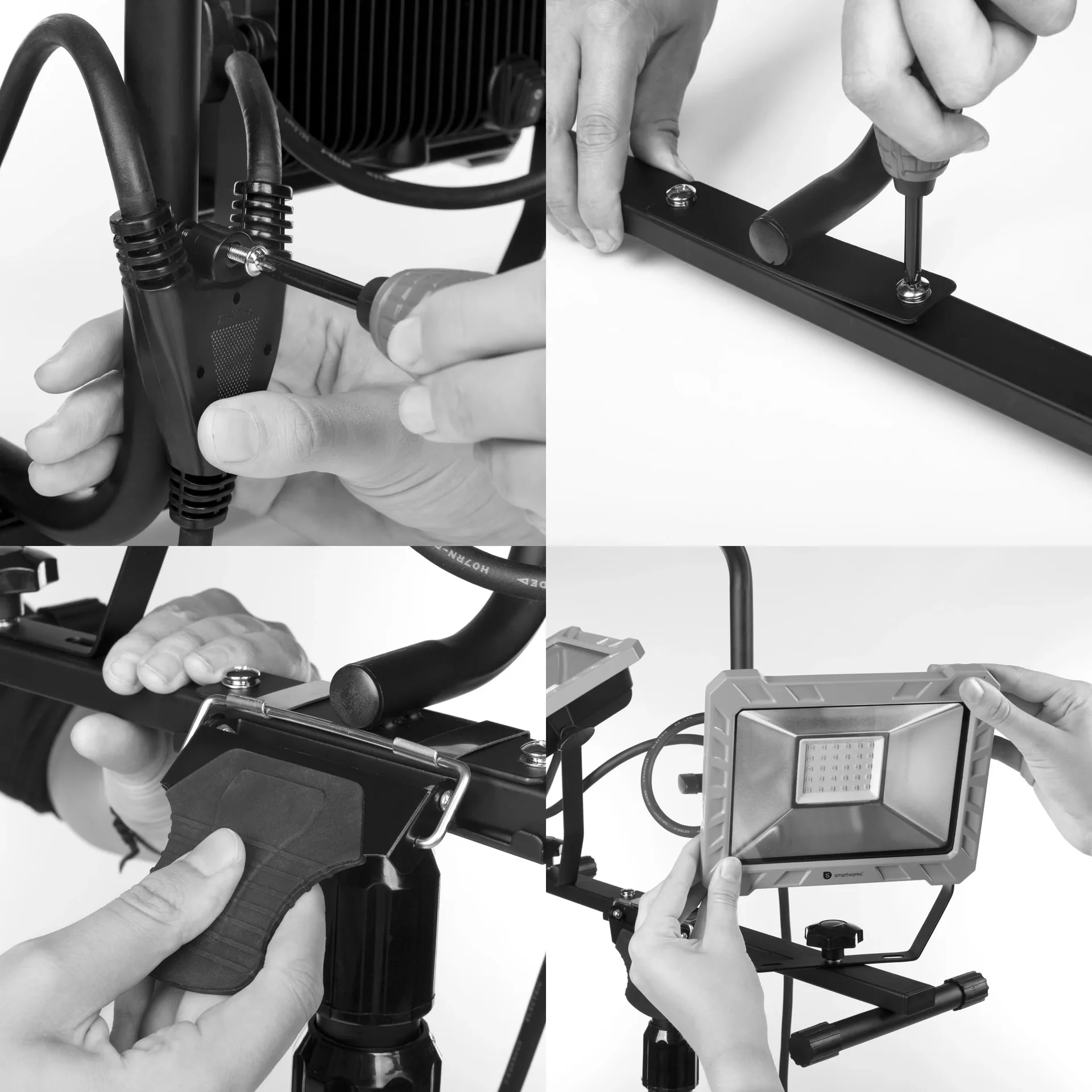 LED Stativ Doppelstrahler mit 2 x 30 Watt und 2400 Lumen - 9