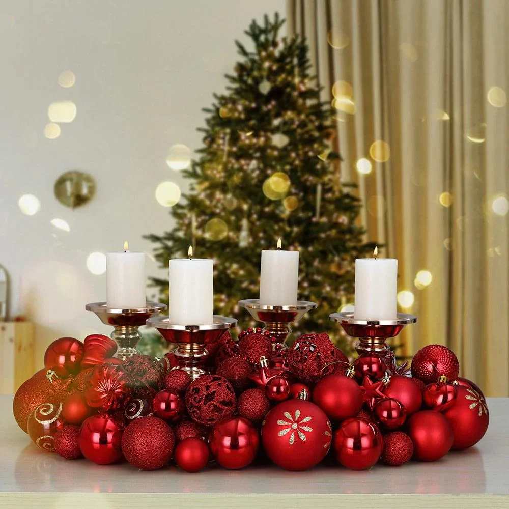 Weihnachtskugeln - Christbaumschmuck - Rot 100 Stück. - 1