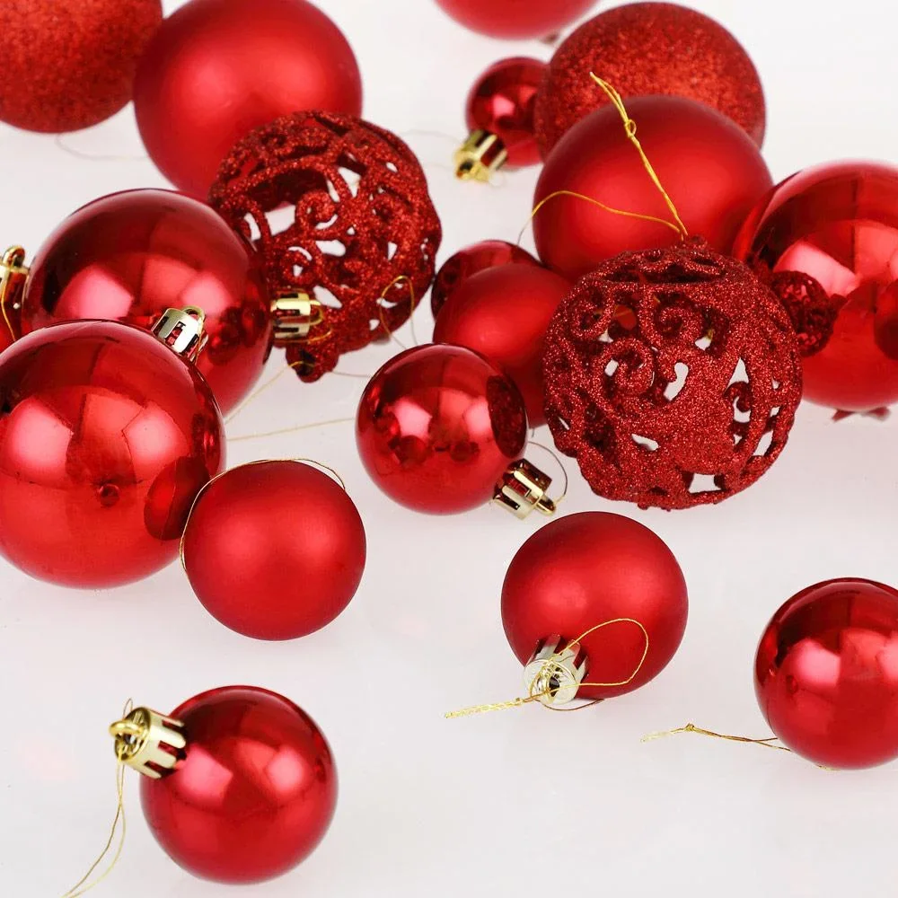 Weihnachtskugeln - Christbaumschmuck - Rot 100 Stück. - 3