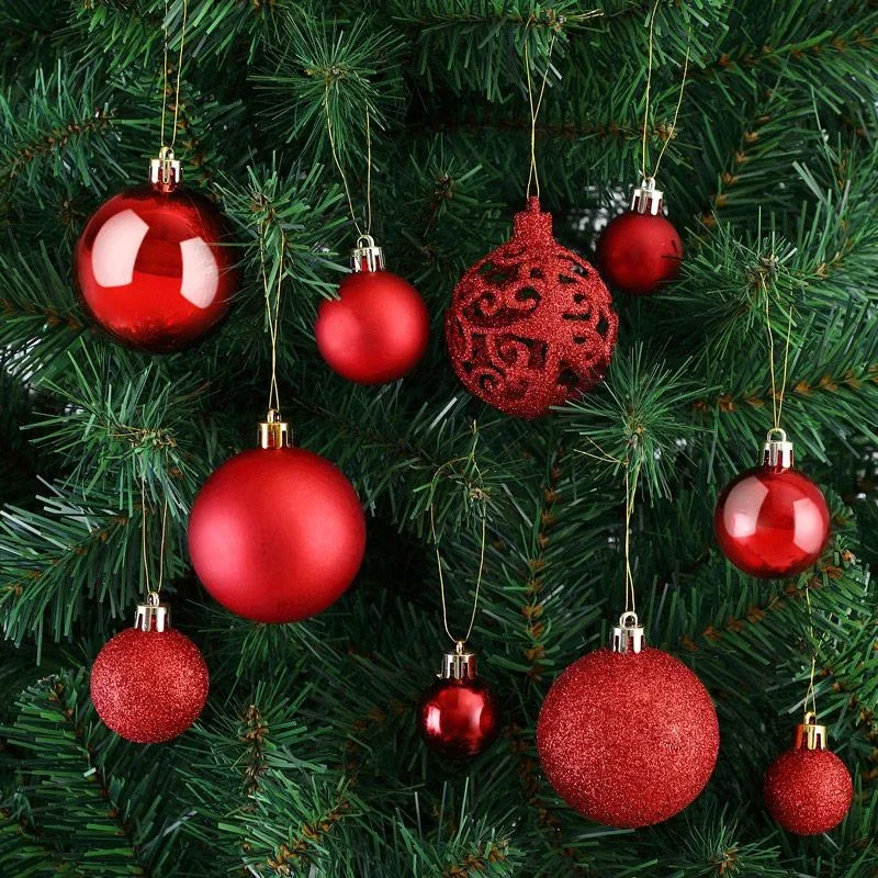Weihnachtskugeln - Christbaumschmuck - Rot 100 Stück. - 4