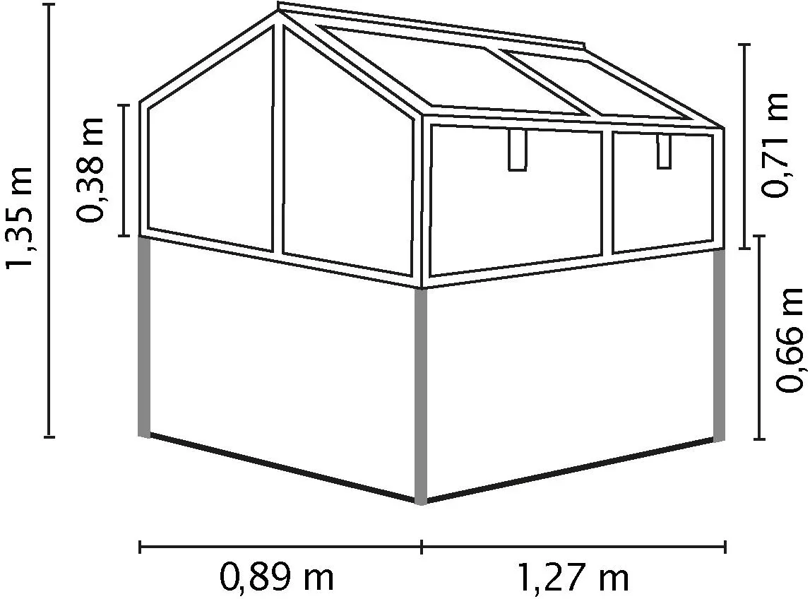 Hochfrühbeet Zola ESG alu - 2