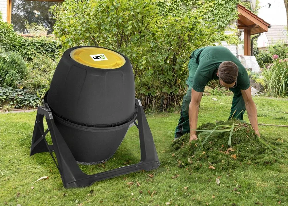 Trommel-Komposter 180 Liter, schwarz - 0