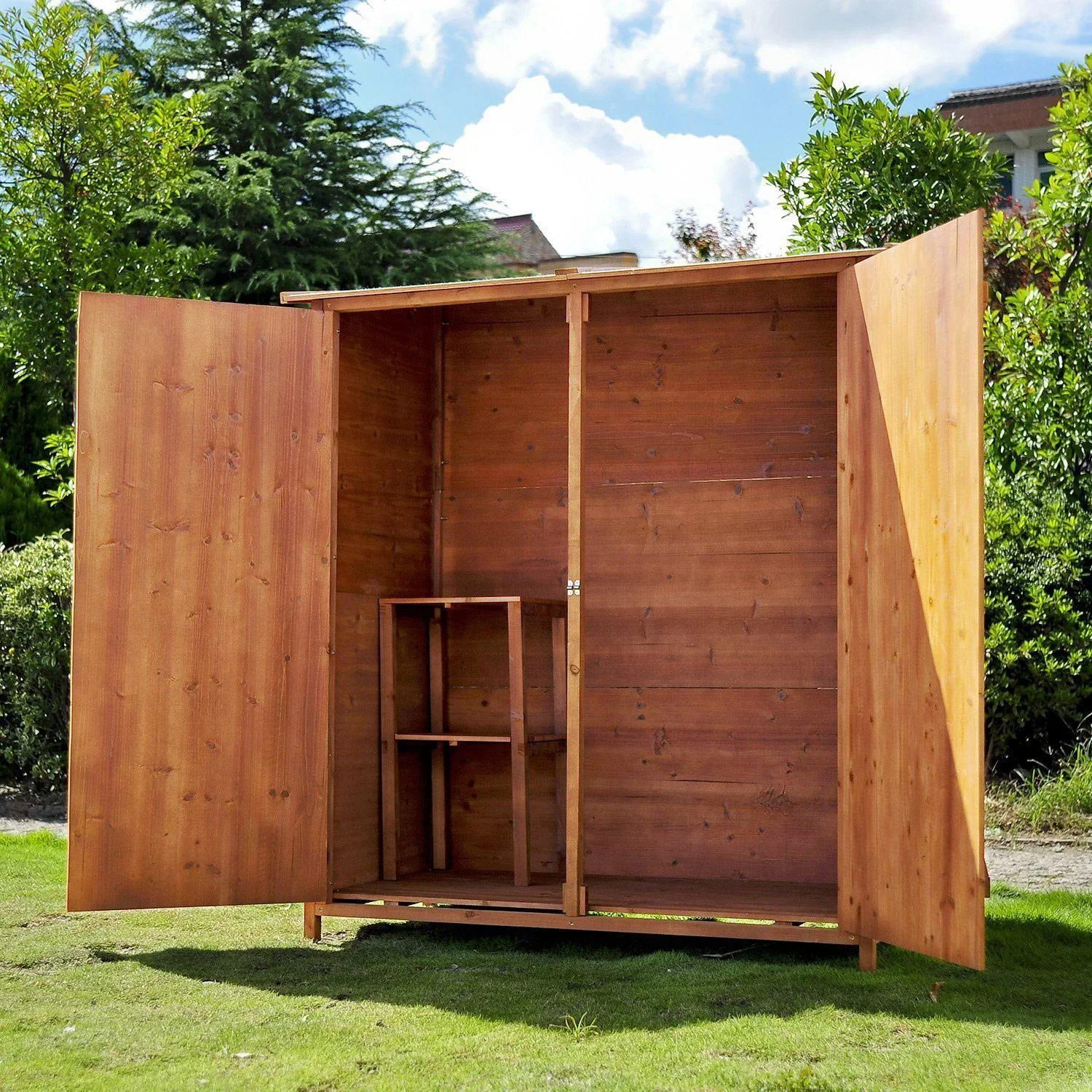 Gerätehaus Holz Gartenschuppen Geräteschuppen Doppeltür - 2